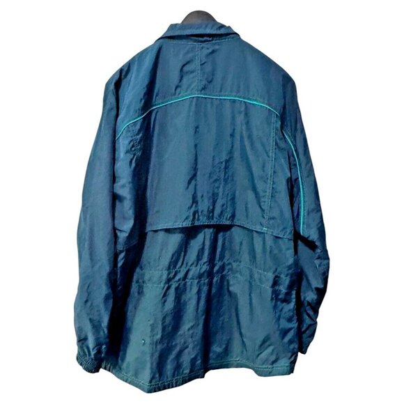 Reebok Blue/Green Windbreaker vintage 90's streetwear size small ladies - Picture 2 of 6